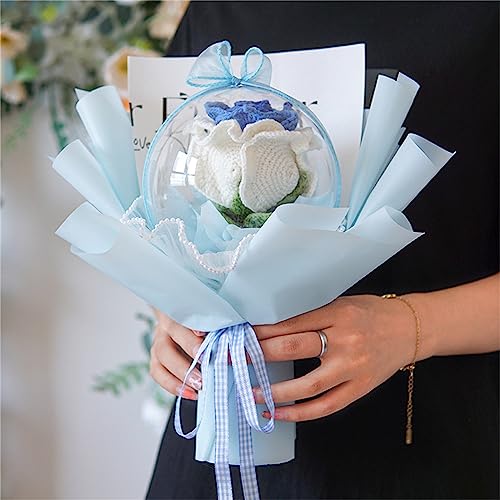 LLHCF Handgefertigter gehäkelter Blumenstrauß, gehäkelter Blumenstrauß, gehäkelter Blumenstrauß, gestrickte künstliche Blumen für und Heimdekoration von LLHCF
