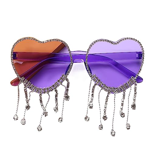 LLHCF Herzbrille Frau mit Strasssteinen Herz Partybrille Strand LLHCF Herzbrille Frau mit Strasssteinen Herz Partybrille Strand von LLHCF