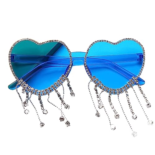 LLHCF Herzbrille Frau mit Strasssteinen Herz Partybrille Strand LLHCF Herzbrille Frau mit Strasssteinen Herz Partybrille Strand von LLHCF