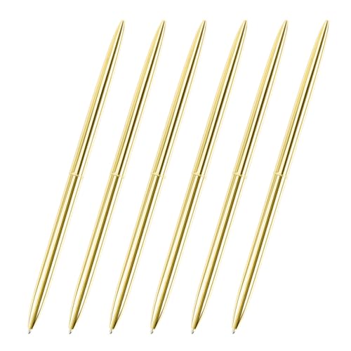 LLHCF Langer Kugelschreiber, Drehmechanik, Metall-Kugelschreiber, 1,0 mm Spitze, reibungsloses Schreiben, Signierstift, Gastschild, 6 Stück LLHCF Langer Kugelschreiber, Drehmechanik, Metall-Kugelschreiber, 1,0 mm Spitze, reibungsloses Schreiben, Signierstift, Gastschild, 6 Stück von LLHCF