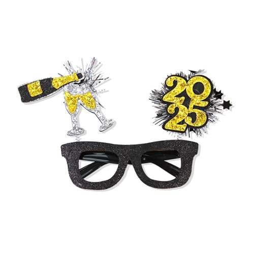 LLHCF Lustiger und modischer Neujahrsparty-Brillenrahmen mit Stern-Dekoration, vielseitige Feier-Brille für Frauen von LLHCF