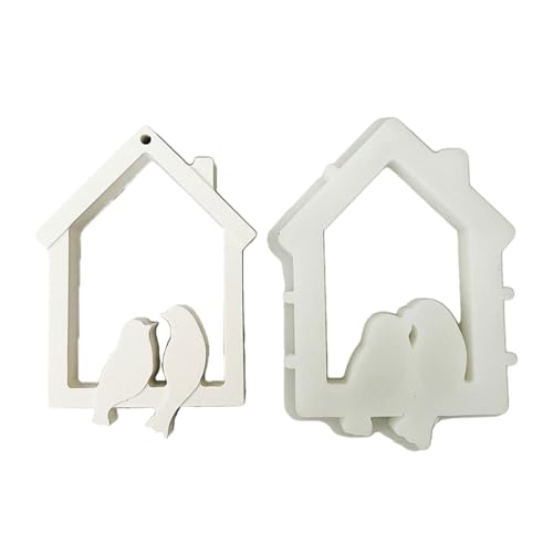 LLHCF Silikonform zum Aufhängen, Vogelhaus, hängende Ornamente, Gießformen, dekorative Gipsformen für Urlaubsdekorationen LLHCF Silikonform zum Aufhängen, Vogelhaus, hängende Ornamente, Gießformen, dekorative Gipsformen für Urlaubsdekorationen von LLHCF