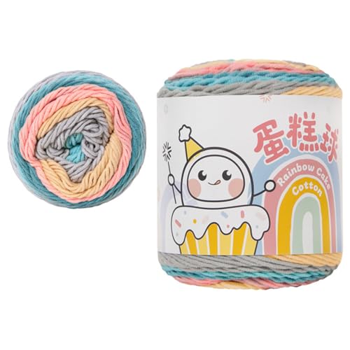 LLHCF Strickgarn Farbverläufe Kuchengarn Weiches Garn Häkelgarn Baumwollgarn Fairyland Regenbogen Garn Strickzubehör LLHCF Strickgarn Farbverläufe Kuchengarn Weiches Garn Häkelgarn Baumwollgarn Fairyland Regenbogen Garn Strickzubehör von LLHCF