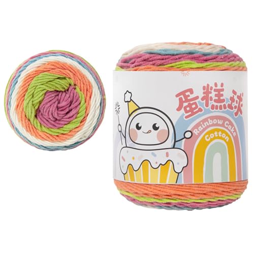 LLHCF Strickgarn Farbverläufe Kuchengarn Weiches Garn Häkelgarn Baumwollgarn Fairyland Regenbogen Garn Strickzubehör LLHCF Strickgarn Farbverläufe Kuchengarn Weiches Garn Häkelgarn Baumwollgarn Fairyland Regenbogen Garn Strickzubehör von LLHCF