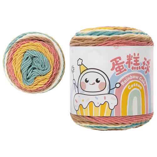 LLHCF Strickgarn Farbverläufe Kuchengarn Weiches Garn Häkelgarn Baumwollgarn Fairyland Regenbogen Garn Strickzubehör LLHCF Strickgarn Farbverläufe Kuchengarn Weiches Garn Häkelgarn Baumwollgarn Fairyland Regenbogen Garn Strickzubehör von LLHCF