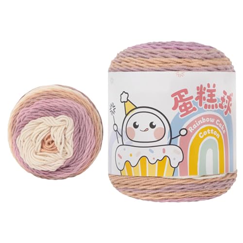 LLHCF Strickgarn Farbverläufe Kuchengarn Weiches Garn Häkelgarn Baumwollgarn Fairyland Regenbogen Garn Strickzubehör LLHCF Strickgarn Farbverläufe Kuchengarn Weiches Garn Häkelgarn Baumwollgarn Fairyland Regenbogen Garn Strickzubehör von LLHCF