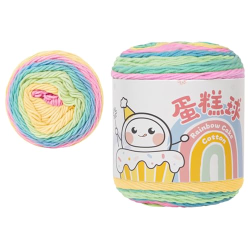 LLHCF Strickgarn Farbverläufe Kuchengarn Weiches Garn Häkelgarn Baumwollgarn Fairyland Regenbogen Garn Strickzubehör LLHCF Strickgarn Farbverläufe Kuchengarn Weiches Garn Häkelgarn Baumwollgarn Fairyland Regenbogen Garn Strickzubehör von LLHCF