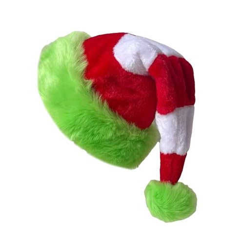 LLHCF Weihnachtsmannmütze, gestreift, Plüsch, Weihnachtsmannmütze, Urlaub, Feiern, Party-Accessoire, Kopfbedeckung für Familientreffen LLHCF Weihnachtsmannmütze, gestreift, Plüsch, Weihnachtsmannmütze, Urlaub, Feiern, Party-Accessoire, Kopfbedeckung für Familientreffen von LLHCF