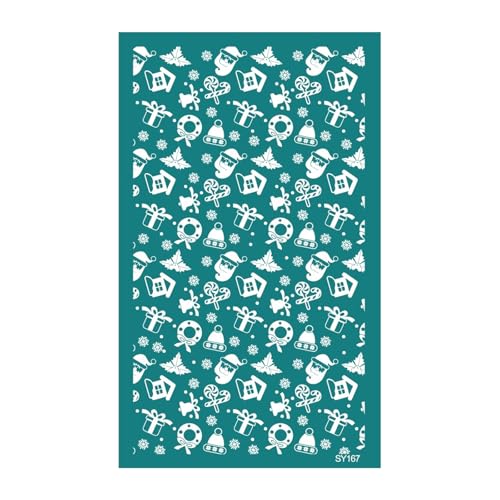 LLHCF Wiederverwendbare Siebdruck-Schablonen mit weihnachtlichem Motiv, Schneeflocken-Ohrringe, Siebdruck-Schablonen für T-Shirt-Fensterdekoration von LLHCF