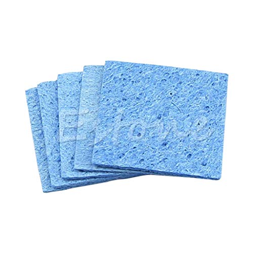 Lötkolben Lötspitze Schweißreinigungsschwamm Pads Blau Größe 6 cm x 6 cm, 5 Stück Lötkolben Lötspitze Schweißreinigungsschwamm Pads Blau Größe 6 cm x 6 cm, 5 Stück von LLHCF