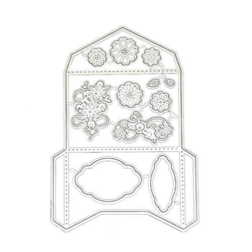 Metall-Stanzformen, Blumen-Umschläge, Prägeschablone für Kartenherstellung, Scrapbooking, Papierbastelvorlage von LLHCF