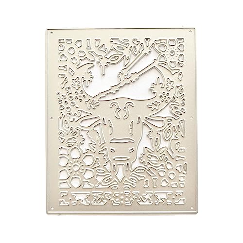 Metall-Stanzformen, Kuhkopf, Prägeschablone, Stanzschablone für Kartenherstellung, Scrapbooking, Papierbastelvorlage, handgefertigt Metall-Stanzformen, Kuhkopf, Prägeschablone, Stanzschablone für Kartenherstellung, Scrapbooking, Papierbastelvorlage, handgefertigt von LLHCF