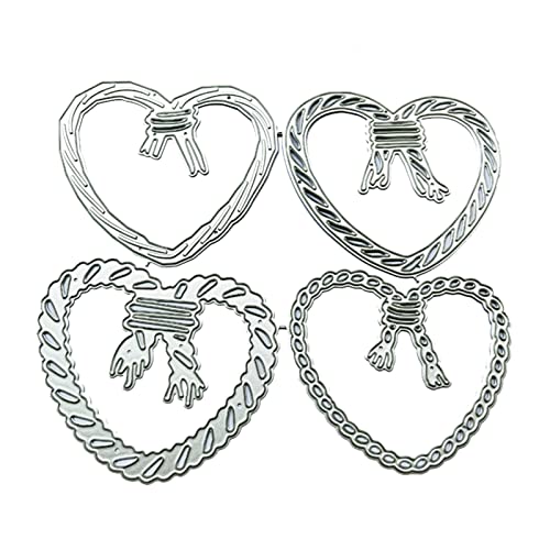 Metall-Stanzschablonen, Stanzschablonen, Scrapbooking, Prägewerkzeug, Stanzformen, Kartenalbum, Vorlage, 4 Stück von LLHCF