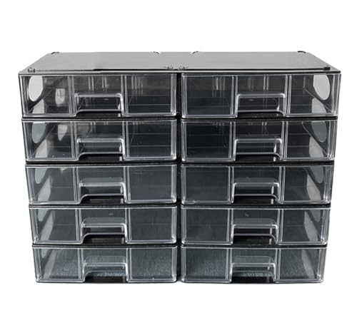 Schmucksortierbox für Perlen, große Kapazität, mit verstellbaren Trennwänden, Kunststoffperlen, Behälter, Perlen-Display-Lösung, 10 Stück Schmucksortierbox für Perlen, große Kapazität, mit verstellbaren Trennwänden, Kunststoffperlen, Behälter, Perlen-Display-Lösung, 10 Stück von LLHCF