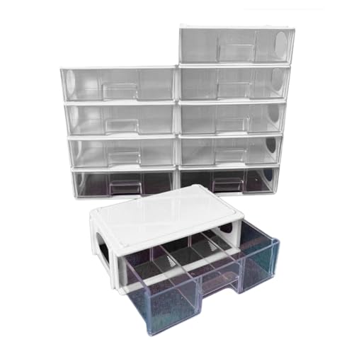 Schmucksortierbox für Perlen, große Kapazität, mit verstellbaren Trennwänden, Kunststoffperlen, Behälter, Perlen-Display-Lösung, 10 Stück Schmucksortierbox für Perlen, große Kapazität, mit verstellbaren Trennwänden, Kunststoffperlen, Behälter, Perlen-Display-Lösung, 10 Stück von LLHCF