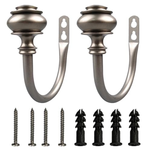 Set mit 2 Metall-Vorhanghaltern, Vorhang-Raffhalter, Wandhalterung, Vorhang-Haken, für Wohnzimmer, elegant Set mit 2 Metall-Vorhanghaltern, Vorhang-Raffhalter, Wandhalterung, Vorhang-Haken, für Wohnzimmer, elegant von LLHCF