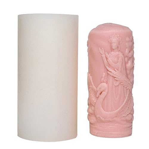 Wiederverwendbare Silikonform, runde Säule, geprägte Figur, Epoxidharz, Gießwerkzeug für Bastelarbeiten von LLHCF