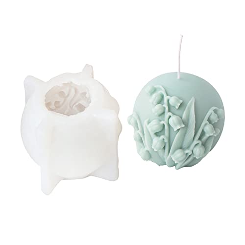 Zylinder-/Kugel-Anaglyphenguss, Kerzenhalter, Gießform, Zubehör, Kunstbedarf, handgefertigte Blumen-Harzform von LLHCF