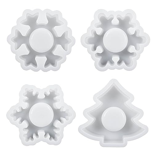 1/4 Stück Teelichthalter, Epoxidharz, Schneeflockenhalter, Silikonform, Ornament, Schneeflockenhalter, Formen 1/4 Stück Teelichthalter, Epoxidharz, Schneeflockenhalter, Silikonform, Ornament, Schneeflockenhalter, Formen von LLINthy