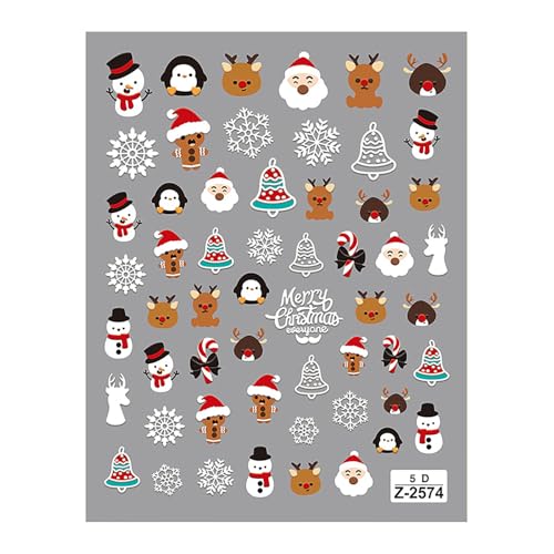 1 Blatt Selbstklebstoff 5D Geprägte Weihnachtsnägel Aufkleber Stylish Santa Supplies Fashion Art Accessoires Glühende Nagelabziehbilder 1 Blatt Selbstklebstoff 5D Geprägte Weihnachtsnägel Aufkleber Stylish Santa Supplies Fashion Art Accessoires Glühende Nagelabziehbilder von LLINthy