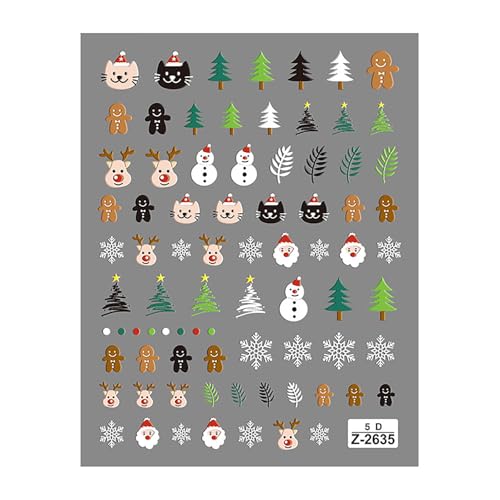 1 Blatt Selbstklebstoff 5D Geprägte Weihnachtsnägel Aufkleber Stylish Santa Supplies Fashion Art Accessoires Glühende Nagelabziehbilder 1 Blatt Selbstklebstoff 5D Geprägte Weihnachtsnägel Aufkleber Stylish Santa Supplies Fashion Art Accessoires Glühende Nagelabziehbilder von LLINthy