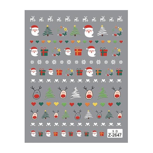 1 Blatt Selbstklebstoff 5D Geprägte Weihnachtsnägel Aufkleber Stylish Santa Supplies Fashion Art Accessoires Glühende Nagelabziehbilder 1 Blatt Selbstklebstoff 5D Geprägte Weihnachtsnägel Aufkleber Stylish Santa Supplies Fashion Art Accessoires Glühende Nagelabziehbilder von LLINthy