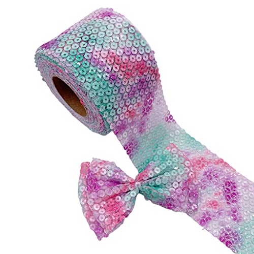 1 Roll Glitzer Gradientenfarbe Pailletten Tüll Hair Ornament Netting Tüll 6 Cm Mal 10 Yard Für Hochzeitsfeierdekoration 1 Roll Glitzer Gradientenfarbe Pailletten Tüll Hair Ornament Netting Tüll 6 Cm Mal 10 Yard Für Hochzeitsfeierdekoration von LLINthy