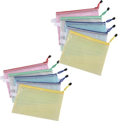 10 PCs A 4 B4 Dokument Organisatoren Datei Ordner Quittungsspeicherbeutel Dokumentbeutelzips Für Den Lehrer Für Schüler von LLINthy