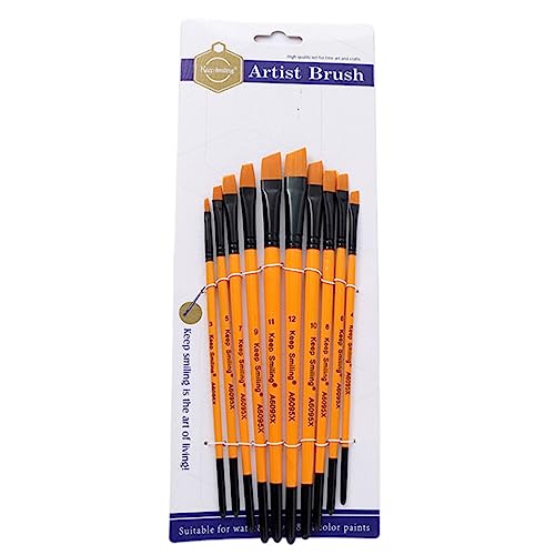 10 PCs Pinsel Pinsel Set Nylon Haarkünstler Acrylpinsel Für Acrylöl Aquarell Gesichtsnägel Kunst Felsmalerei Öl von LLINthy