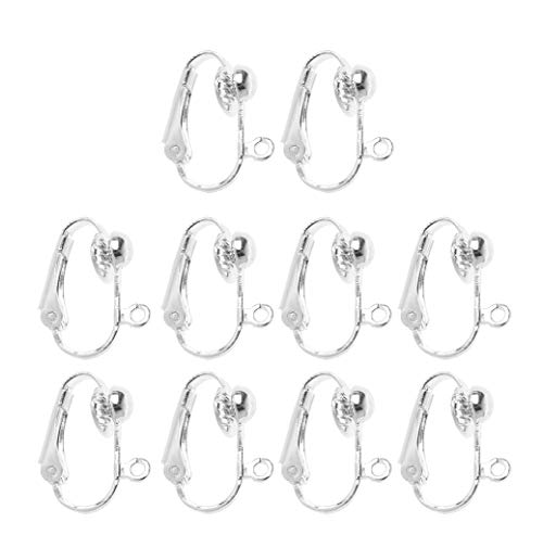 10 Stück Ohrclip-Konverter, Umwandlung, Ohrnadel, Ohrhaken zum Wechseln von Ohrklemmen, Schmuckzubehör für nicht durchstochene Ohren 10 Stück Ohrclip-Konverter, Umwandlung, Ohrnadel, Ohrhaken zum Wechseln von Ohrklemmen, Schmuckzubehör für nicht durchstochene Ohren von LLINthy