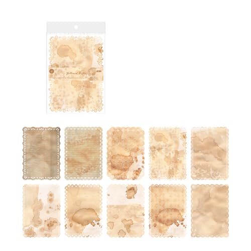 10pcs Ästhetische Spitzenpapier Vintage Scrapbooking Hintergrundpapier Für Scrapbooking Karten Bildalbum Vintage Spitzenpapier von LLINthy