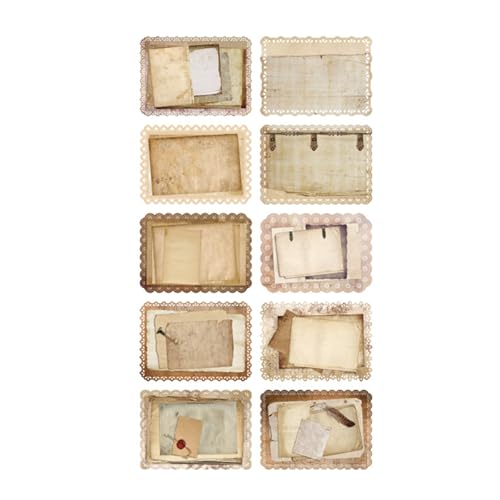 10pcs Ästhetische Spitzenpapier Vintage Scrapbooking Hintergrundpapier Für Scrapbooking Karten Bildalbum Vintage Spitzenpapier von LLINthy
