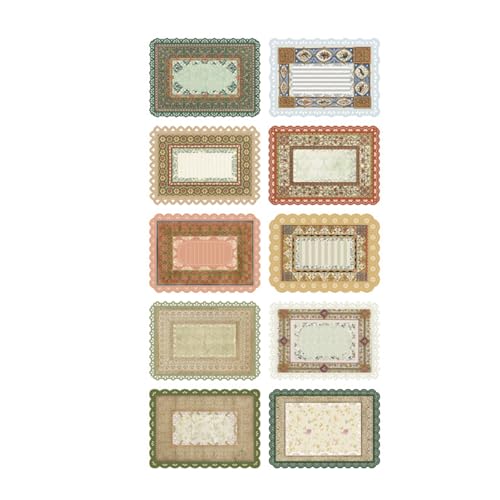 10pcs Ästhetische Spitzenpapier Vintage Scrapbooking Hintergrundpapier Für Scrapbooking Karten Bildalbum Vintage Spitzenpapier von LLINthy