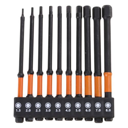 10pcs Auswirkungen Hexagonaler Allen Schrauben Bohrer Bit Set Magnetismus Schraubendreher Set 1/4 Zoll von LLINthy