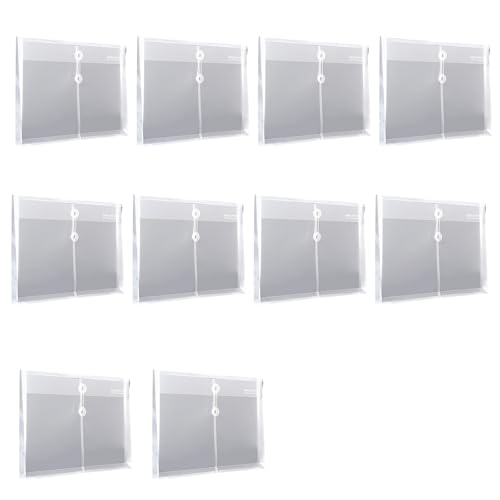 10pcs Buchstabengröße Ordner Dokumentumschließungs String Schließdatei Brieftet Organisatoren Große Kapazitätsordner Halten Sie 150 Blätter Hochleistungsdateispeicher von LLINthy