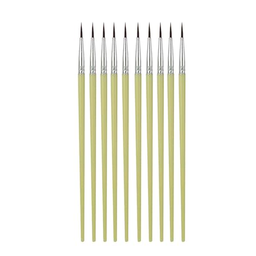10pcs Handbemalte Pinsel Art Pinsel Sets Nylon Haarkünstler Acrylfarben Für Acrylöl Aquarell Nylon Haarbürste Aquarell Set Ölmalerei Set von LLINthy