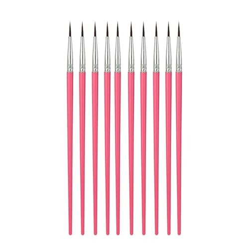 10pcs Handbemalte Pinsel Art Pinsel Sets Nylon Haarkünstler Acrylfarben Für Acrylöl Aquarell Nylon Haarbürste Aquarell Set Ölmalerei Set von LLINthy