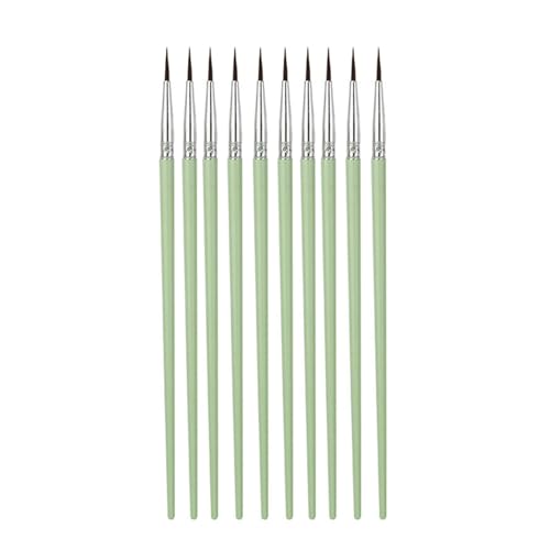 10pcs Handbemalte Pinsel Art Pinsel Sets Nylon Haarkünstler Acrylfarben Für Acrylöl Aquarell Nylon Haarbürste Aquarell Set Ölmalerei Set von LLINthy