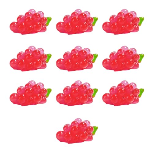 10pcs Leuchtende Trauben Perlen Glühende Fruchtminiaturen Harz Trauben Perlen Für Schmuckherstellung Und Schlüsselbund Handwerks Schmuckversorgungen von LLINthy