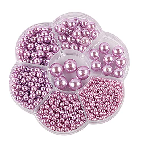1150pcs 3/4/5/6/8/10/12mm 12 Colors Runde Falsche Perlen Perlen Lustre Lose Spacer Perlen Für Handwerksketten von LLINthy