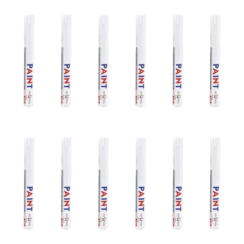 12 PCs Farbstifte Wasserdichte Marker Stift Schnellrocknen Farbmarker Ölbasis Für Felsstein Plastikglas von LLINthy