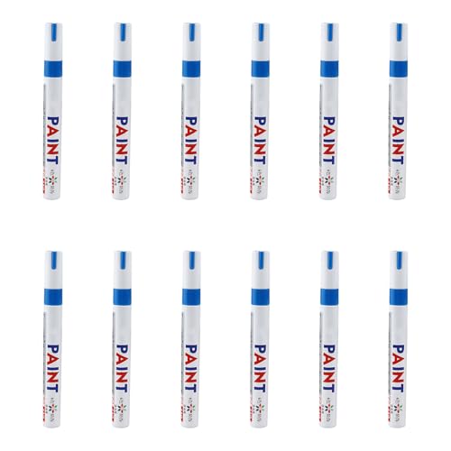 12 PCs Farbstifte Wasserdichte Marker Stift Schnellrocknen Farbmarker Ölbasis Für Felsstein Plastikglas von LLINthy