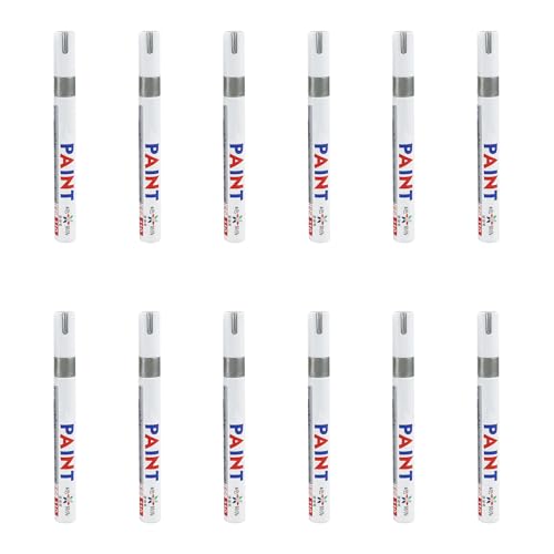 12 PCs Farbstifte Wasserdichte Marker Stift Schnellrocknen Farbmarker Ölbasis Für Felsstein Plastikglas von LLINthy