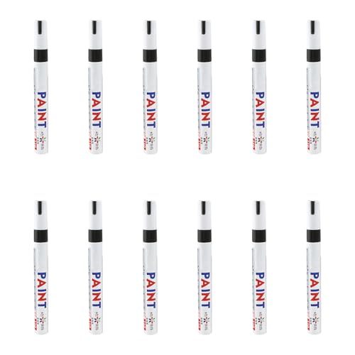 12 PCs Farbstifte Wasserdichte Marker Stift Schnellrocknen Farbmarker Ölbasis Für Felsstein Plastikglas von LLINthy