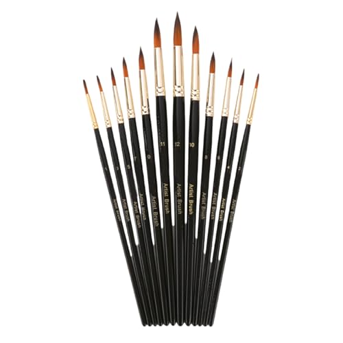 12pcs Künstler Pinsel Runde Spitze/Flache von LLINthy