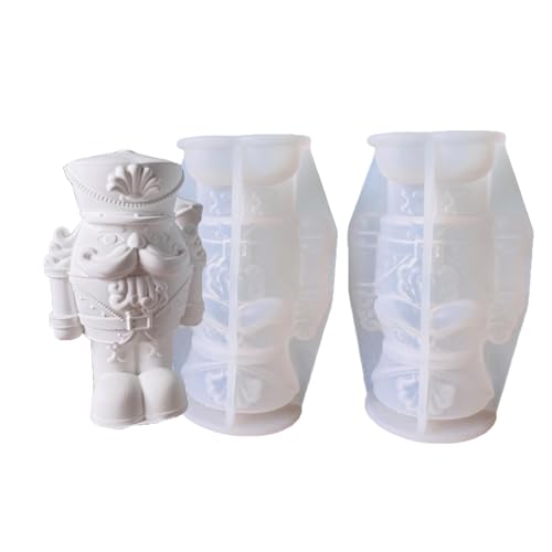 2 PCs Walnüsse Soldat Silikonform Duft Kerzenform Orament Plastern Formen Gussharz 2 PCs Walnüsse Soldat Silikonform Duft Kerzenform Orament Plastern Formen Gussharz von LLINthy