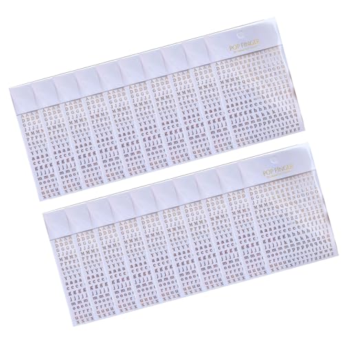 20 PCs Dekorative Epoxidharz Dekorative Aufkleber Farbenfrohe Englische Alphabets Nägel Aufkleber von LLINthy