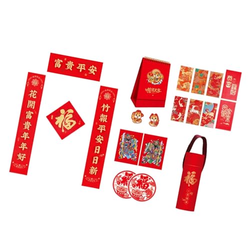 2025 Snake Year Flocking Couplets Set Complete With Tube Calendar Clings For Spring Festival Celebration 2025 Snake Year Flocking Couplets Set Complete With Tube Calendar Clings For Spring Festival Celebration von LLINthy
