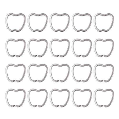 20pcs Silberschlüsselringe Setzen Sie Unregelmäßige Split Ringe Für Schlüsselbund Metall Schlüsselkettenringe Unisex Keyring Keyfob Zubehör Stylische Schlüsselringe von LLINthy