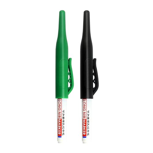 2pcs Hole Carpenter Marker 30 Mm Langer Nib Carpenter Marker Holzbearbeitungsmarke Werkzeuge Blau Und Blauer Stift von LLINthy